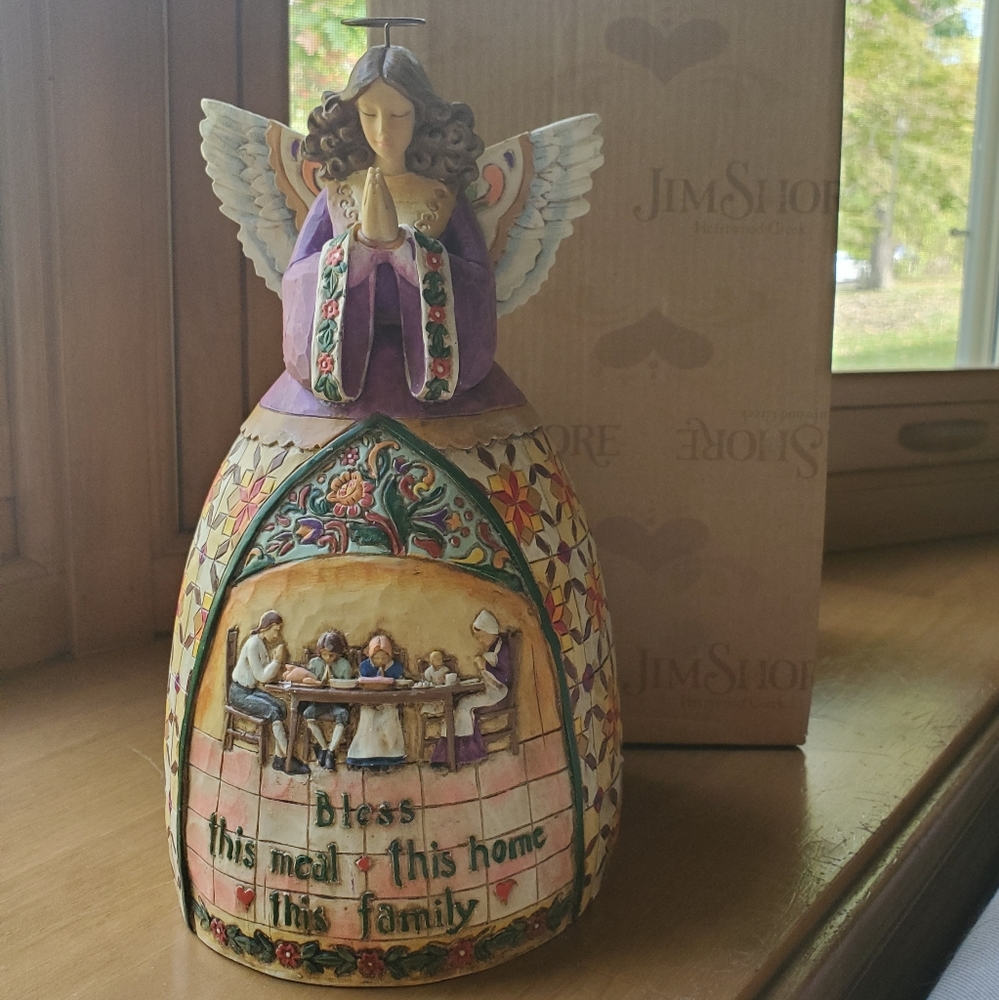 Jim Shore 4005280 "A Prayer Of Thankfulness" Dinner Blessing Angel Figure